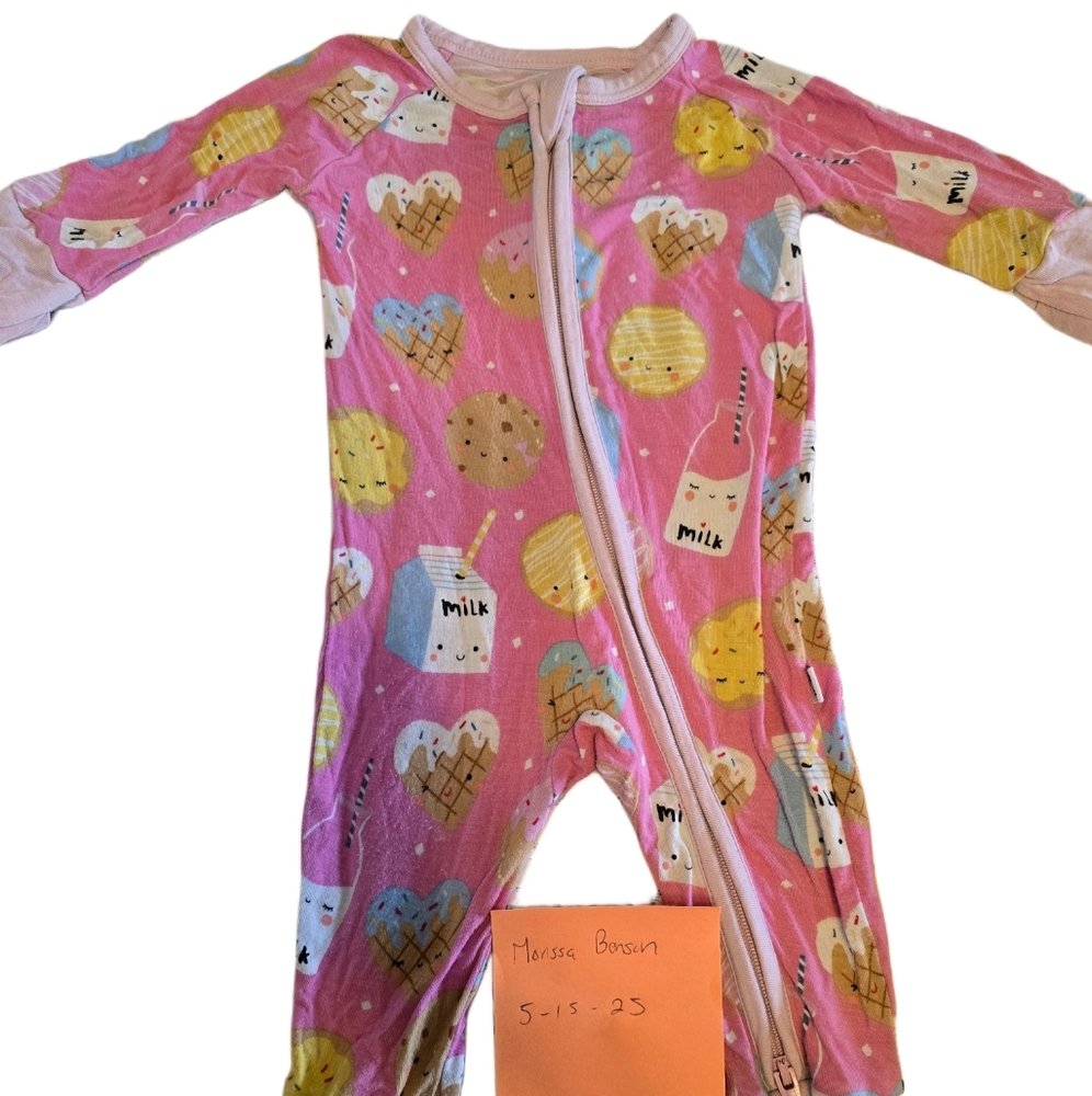 Pink Milk and Cookies Kids One Piece